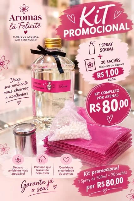 1 Spray 500ml + 20 sachês